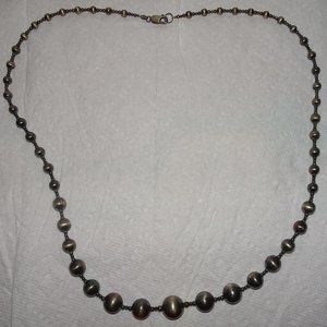Vtg. A IL 925 Sterling Graduated Beaded Necklace